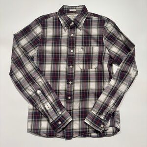 Abercrombie‎ & Fitch Men's Plaid Button-Down Shirt - Red, Blue, White Size Med